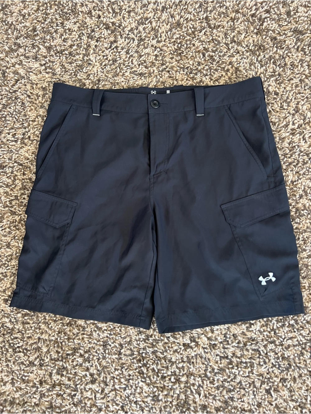 Under Armour Black Men's Cargo Shorts with Logo